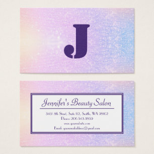 Glittering Gradient Beauty Salon Business Card