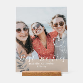 Glittering Hearts Besties Acrylschild