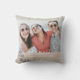 Glittering Hearts Besties Foto Kissen