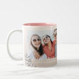 Glittering Hearts Besties Foto Zweifarbige Tasse