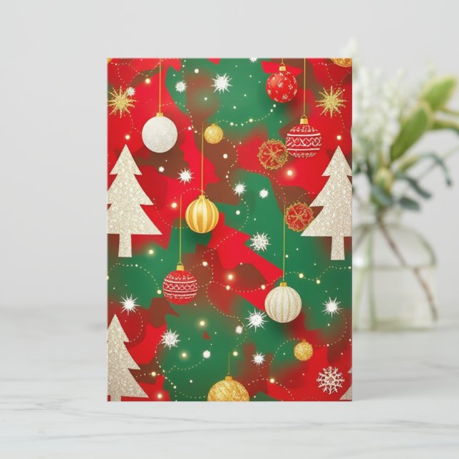 Glittering Holiday Magic Feiertagskarte (Stehend Vorderseite)