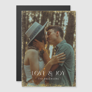 Glittering Liebe & Joliday Foto Magnetkarte