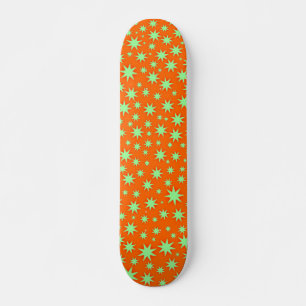 Glittering Orange - Retro Skateboard