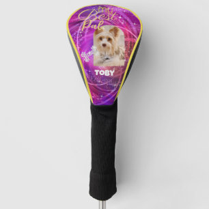 Glittering Pet Hund Foto Mangenta Golf Headcover