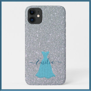 Glittering Silver Blue Gown Case-Mate iPhone Hülle