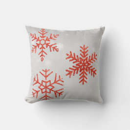 Glittering Snowflakes Pillow Kissen