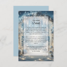 Glittering Snowy Forest Wedding Begleitkarte