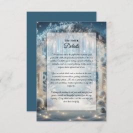 Glittering Snowy Forest Wedding Begleitkarte