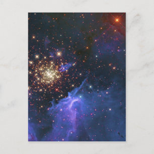 Glittering Star Cluster und Interstellar Gas Cloud Postkarte