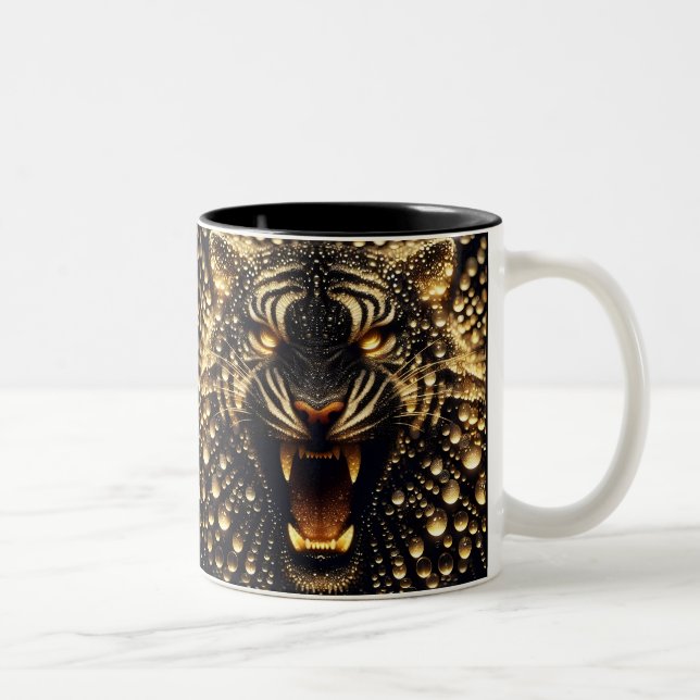 Glittering Tiger Zweifarbige Tasse (Rechts)