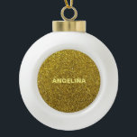 Glitterium gold elegant keramik Kugel-Ornament<br><div class="desc">SCHÖNE GOLDENORNAMENT MIT IHREM NAMEN LIESS ES SCHÖN IHREN CHRISTMAS BAUM.</div>