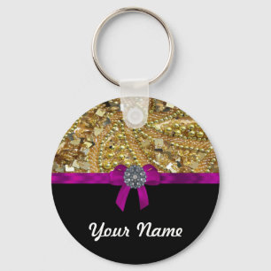 Glitterium gold & schwarz schlüsselanhänger