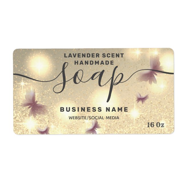 Glitterium-Schmetterling-Schriftzeichen (Vorne)