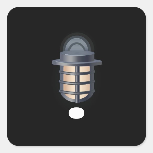 Glittermöbel Alu Wandleuchte Quadratischer Aufkleber (Vorderseite)