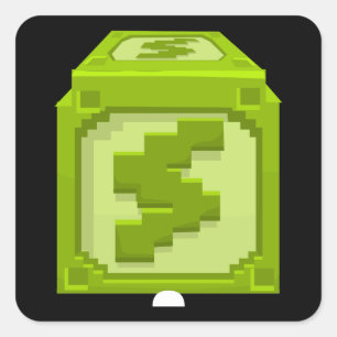 Glittermöbel und Energieangebot Quadratischer Aufkleber