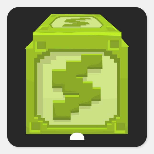 Glittermöbel und Energieangebot Quadratischer Aufkleber (Vorderseite)