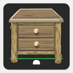 Glittermöbel verstellbarer Strohtisch Quadratischer Aufkleber