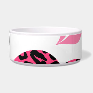 Glitternde Lippen: Leopard-Modedesign Napf
