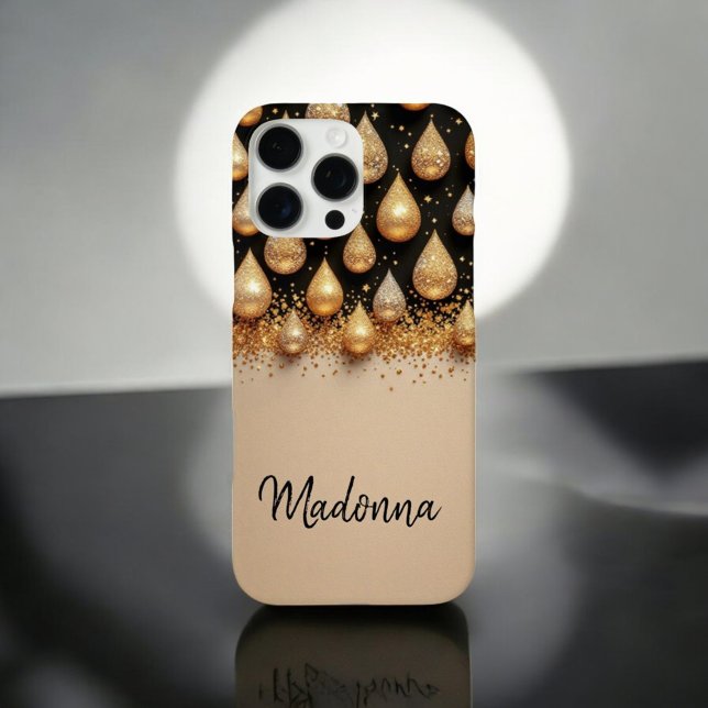 Glitterne Goldfallen Case-Mate iPhone Hülle (Von Creator hochgeladen)