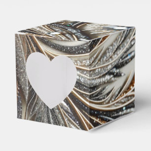 Glitternes Blumenmuster mit Edelstein Geschenkschachtel