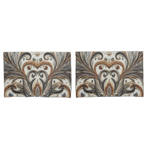 Glitternes Blumenmuster mit Edelstein Kissenbezug