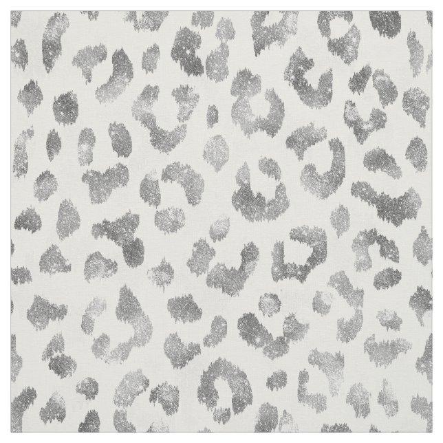Glittersilber Cheetah-Druckmuster des Chic girly Stoff (Muster)