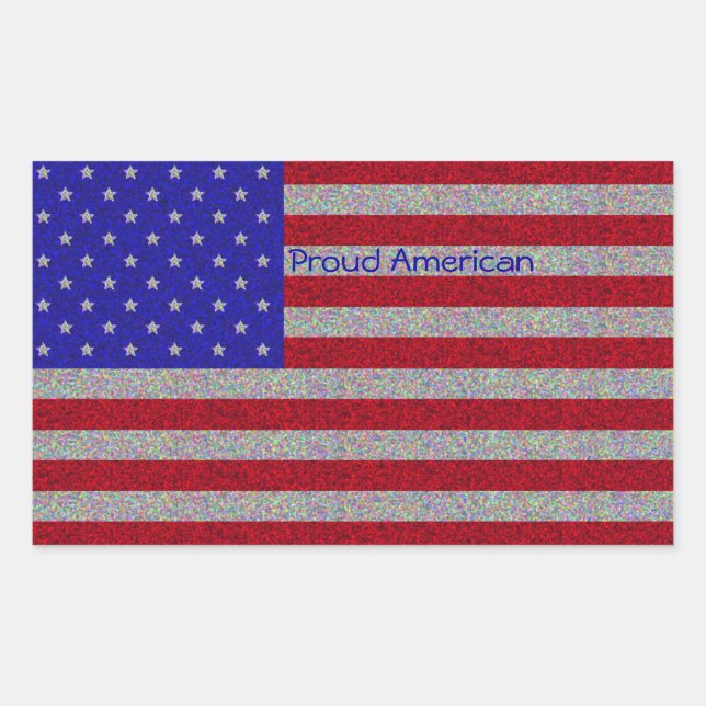 Glittery American Flag Stickers (Vorderseite)
