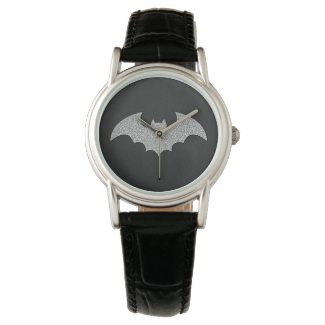 Glittery Bat Halloween Armbanduhr (Vorderseite)
