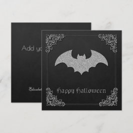 Glittery Bat Halloween Grußkarte