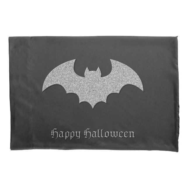 Glittery Bat Halloween Kissenbezug (Vorderseite)