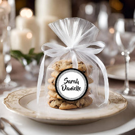 Glittery Bat Mitzvah Elegant Schwarz und Silber Runder Aufkleber