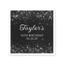 Glittery Black 50. Geburtstag