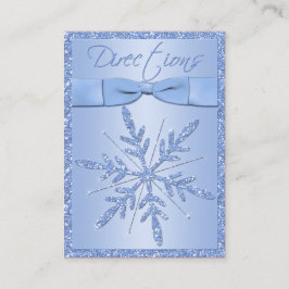 Glittery Blue Snowflake Directors Enclosure Card Begleitkarte
