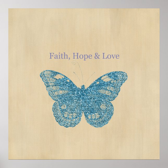 Glittery Butterfly Poster (Vorne)