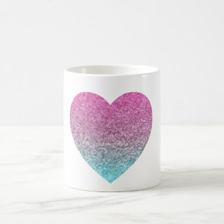 Glittery Colorful Herz Kaffeetasse
