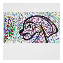 Glittery Dog Poster