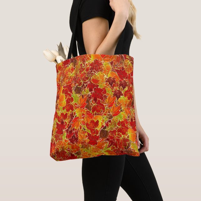 Glittery Fall Maple Blätter (Von Nahem)
