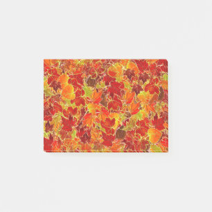 Glittery Fall Maple Blätter Post-it Klebezettel