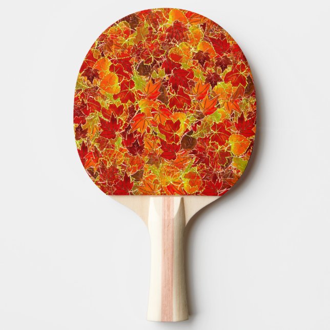 Glittery Fall Maple Blätter Tischtennis Schläger (Vorderseite)