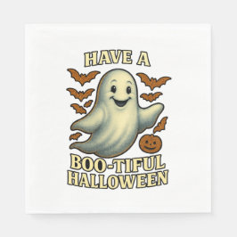 Glittery Ghost "Habe ein wunderschönes Halloween" Serviette