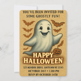 Glittery Ghost Halloween-Party Einladung