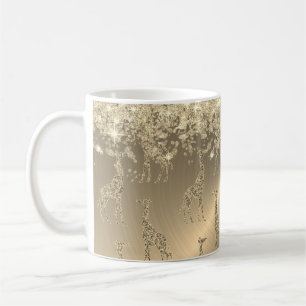 Glittery Giraffen auf Glitzy Gold Kaffeetasse