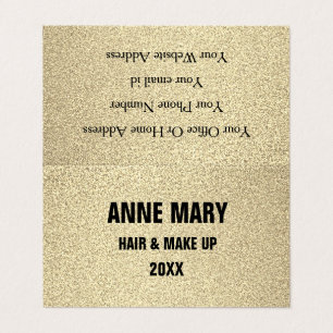 Glittery Gold Black Hair bildet den modernen Welln Visitenkarten