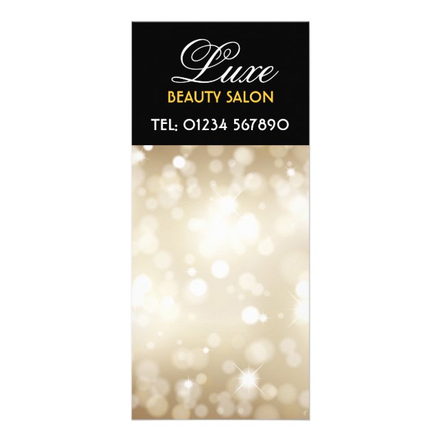 Glittery Gold Design Rack Card Werbekarte (Vorne)
