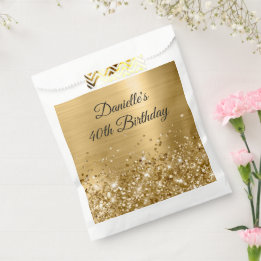 Glittery Gold Foil 40. Geburtstag Geschenktütchen