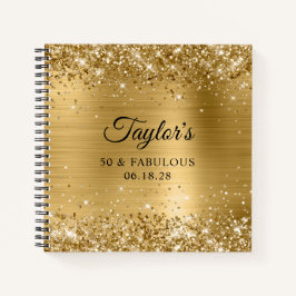 Glittery Gold Foil 50 & Fabulous Guest Notizbuch