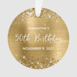 Glittery Gold Foil 50. Geburtstag Ornament