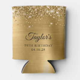 Glittery Gold Foil 75. Geburtstag Dosenkühler