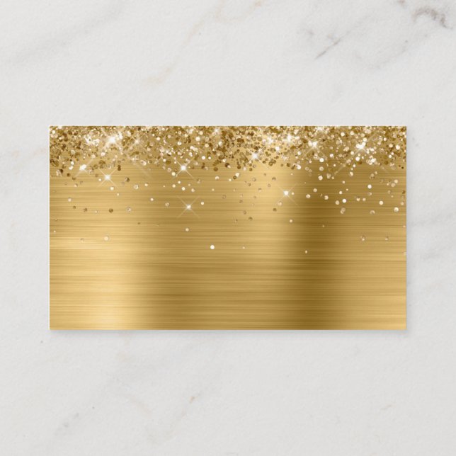 Glittery Gold Foil Blank Platzkarte (Rückseite)