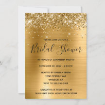 Glittery Gold Foil Brautparty